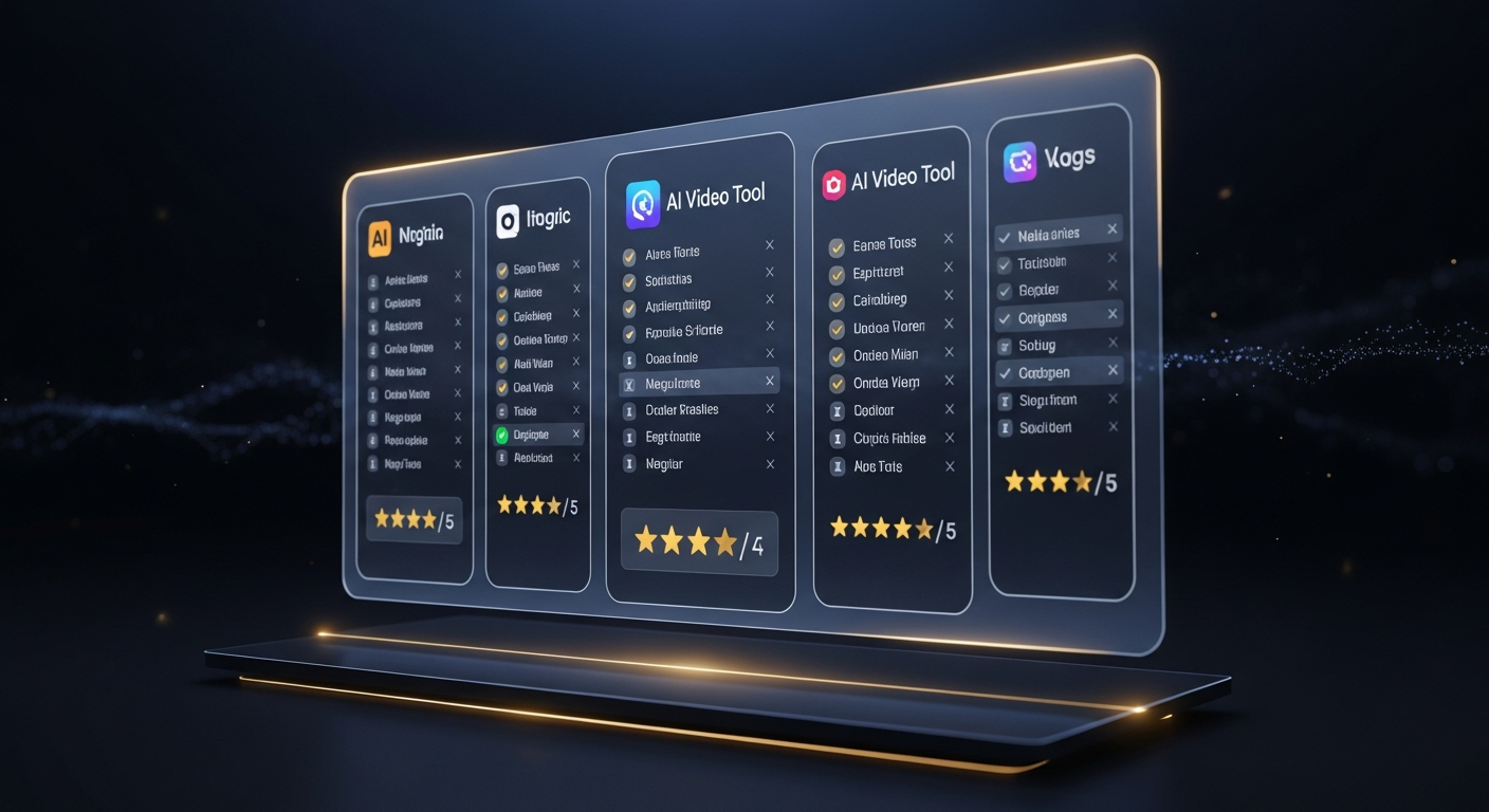 AI video generator comparison table showing features across Sora, Runway, Synthesia, HeyGen, Pictory, and Slenvox
