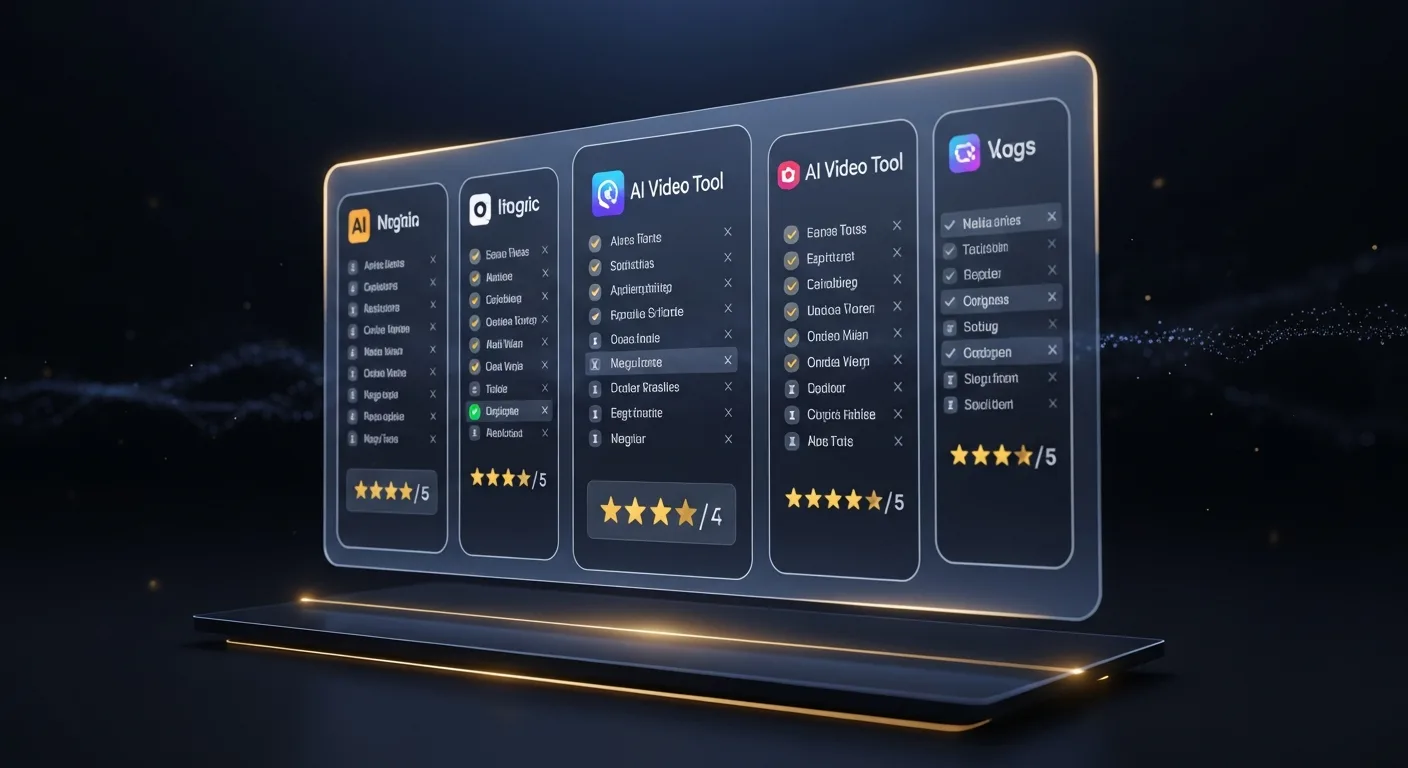 AI video generator comparison table showing features across Sora, Runway, Synthesia, HeyGen, Pictory, and Slenvox