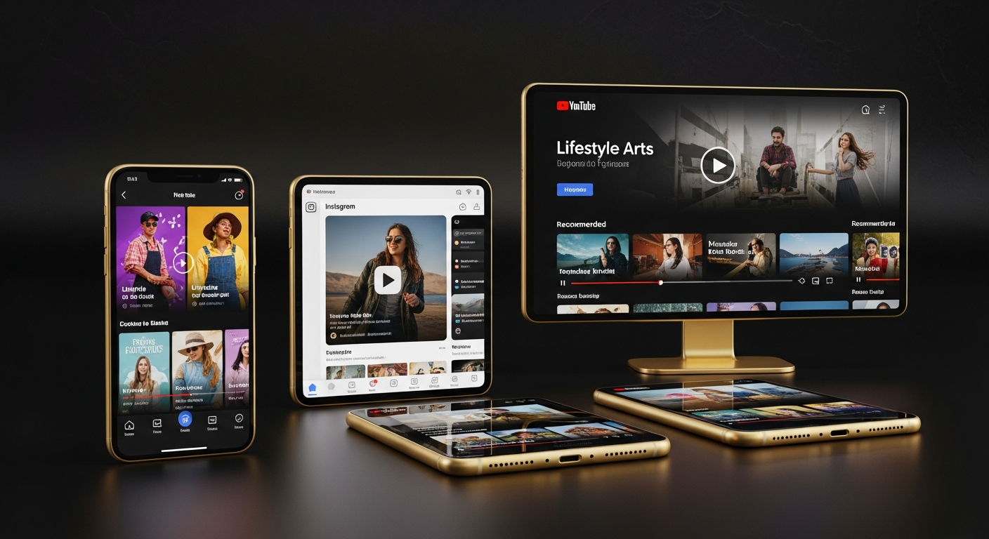 Visual comparison of video formats across TikTok, Instagram, YouTube Shorts, LinkedIn, and Twitter