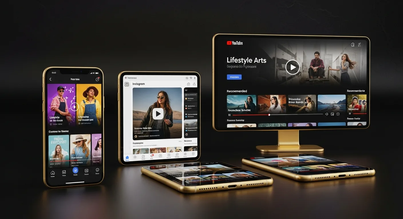 Visual comparison of video formats across TikTok, Instagram, YouTube Shorts, LinkedIn, and Twitter